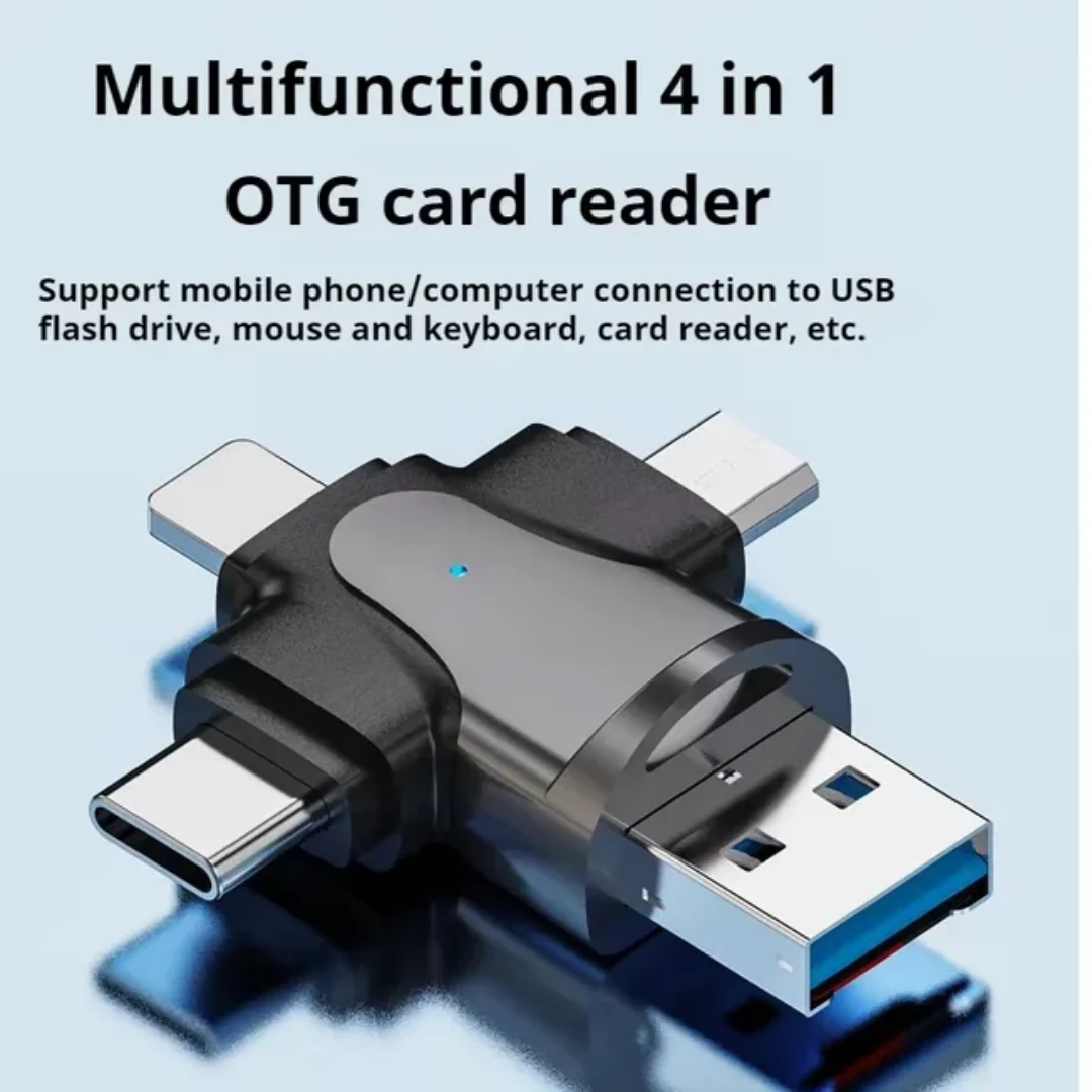 4 in 1 SD Card Reader For Android, Apple and Microsoft Devices - Image 2