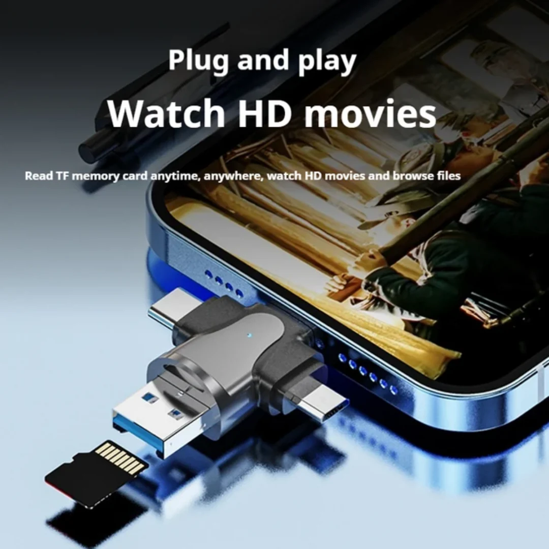 4 in 1 SD Card Reader For Android, Apple and Microsoft Devices - Image 4