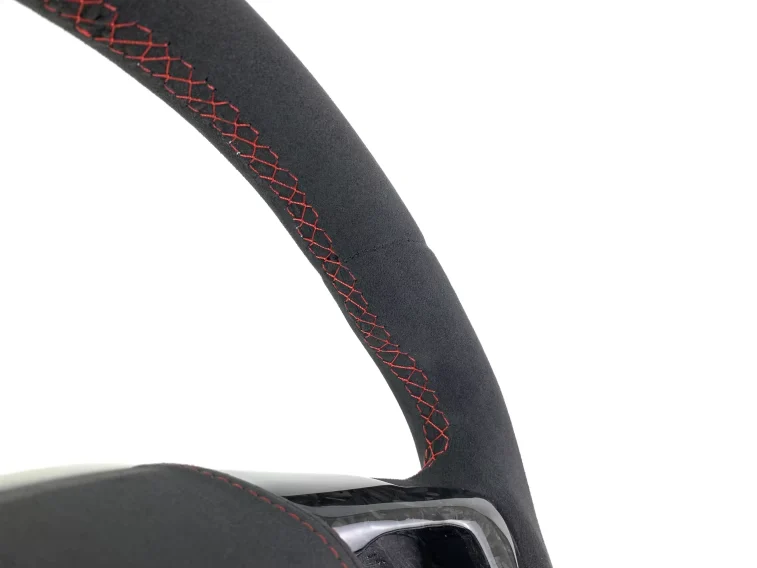 Alcantara Steering Wheel with Alcantara Airbag Cover / Forged Carbon Trim (Ford Ranger Raptor) - Image 7