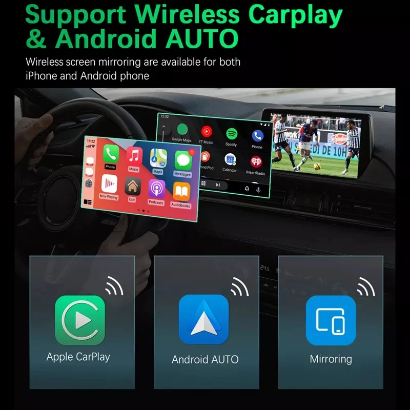 Andriod Adapter (Wireless Android Auto/CarPlay) Converts Carplay Head unit into Full Touchscreen Android OS - Image 3