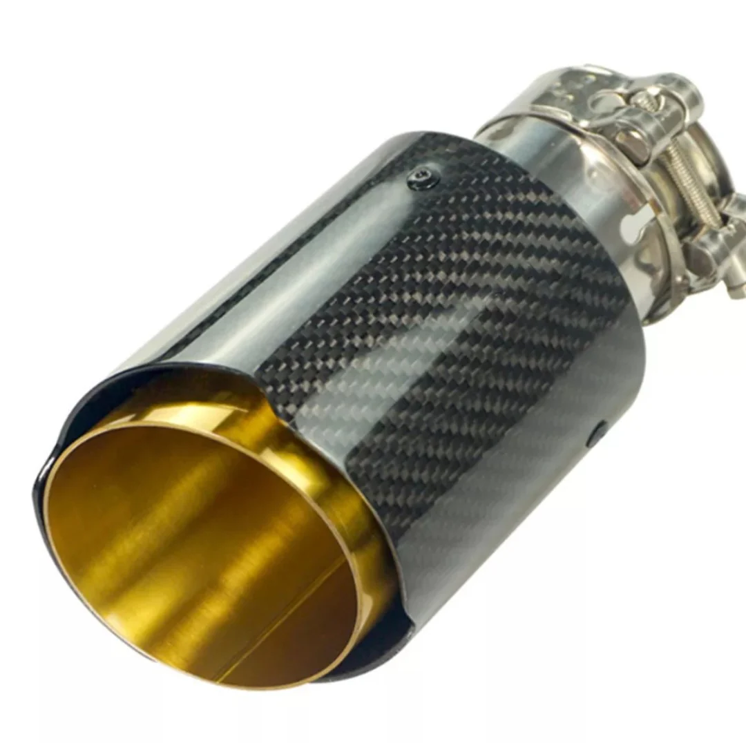 Carbon Fiber / Burnt or Black Exhaust tip 4.5" - Image 3