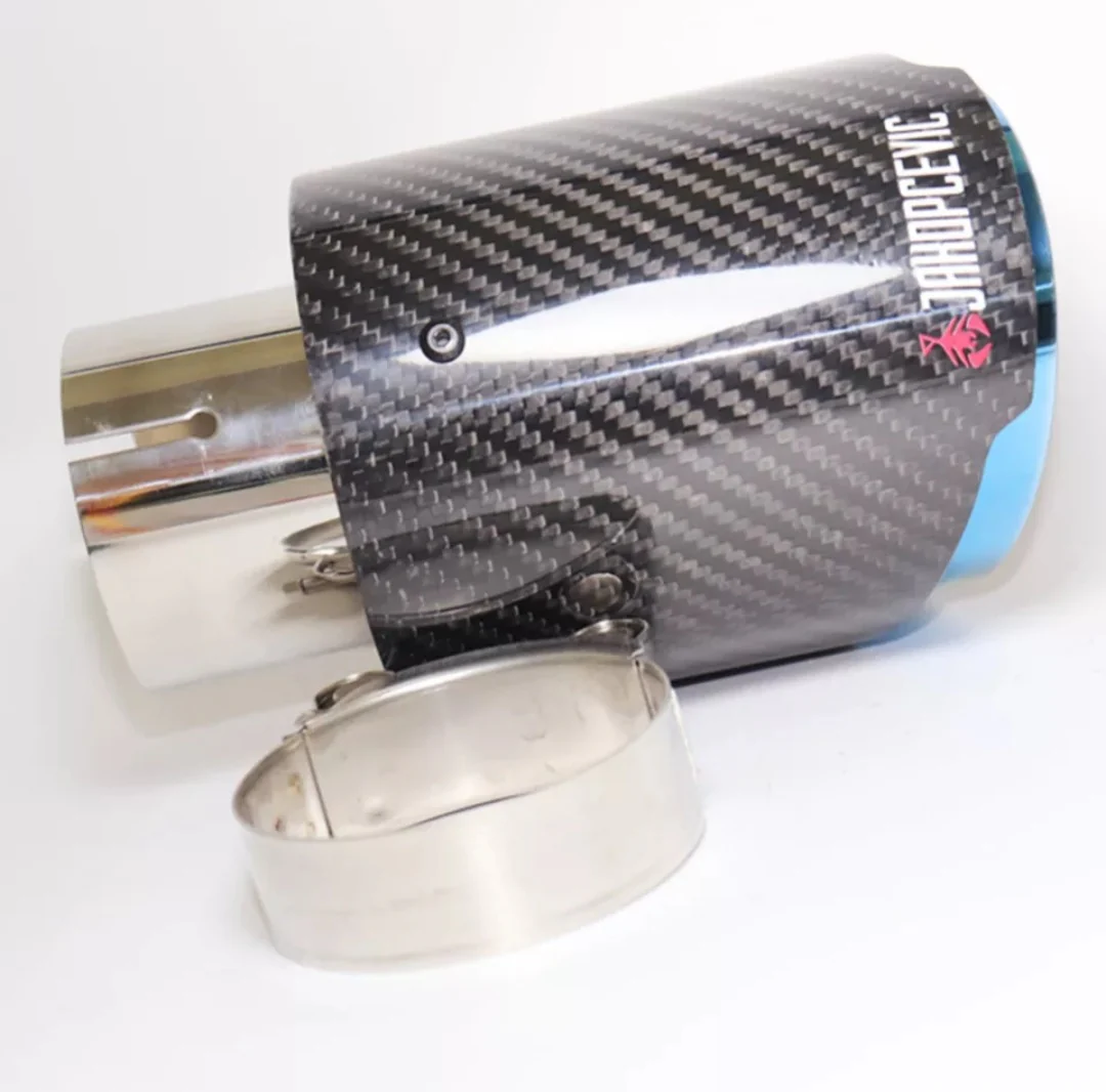 Carbon Fiber / Burnt or Black Exhaust tip 4.5" - Image 7