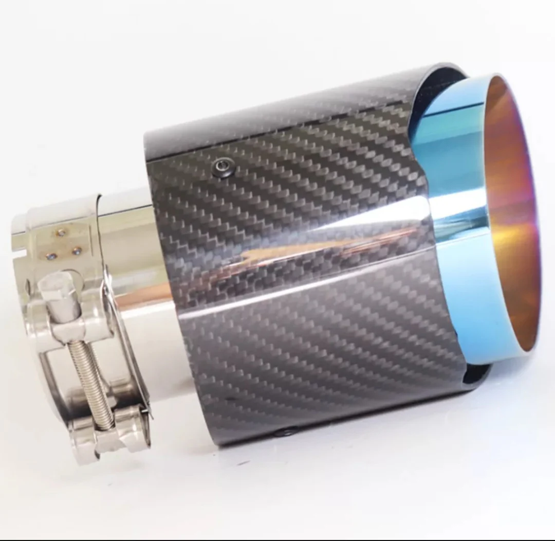 Carbon Fiber / Burnt or Black Exhaust tip 4.5" - Image 8