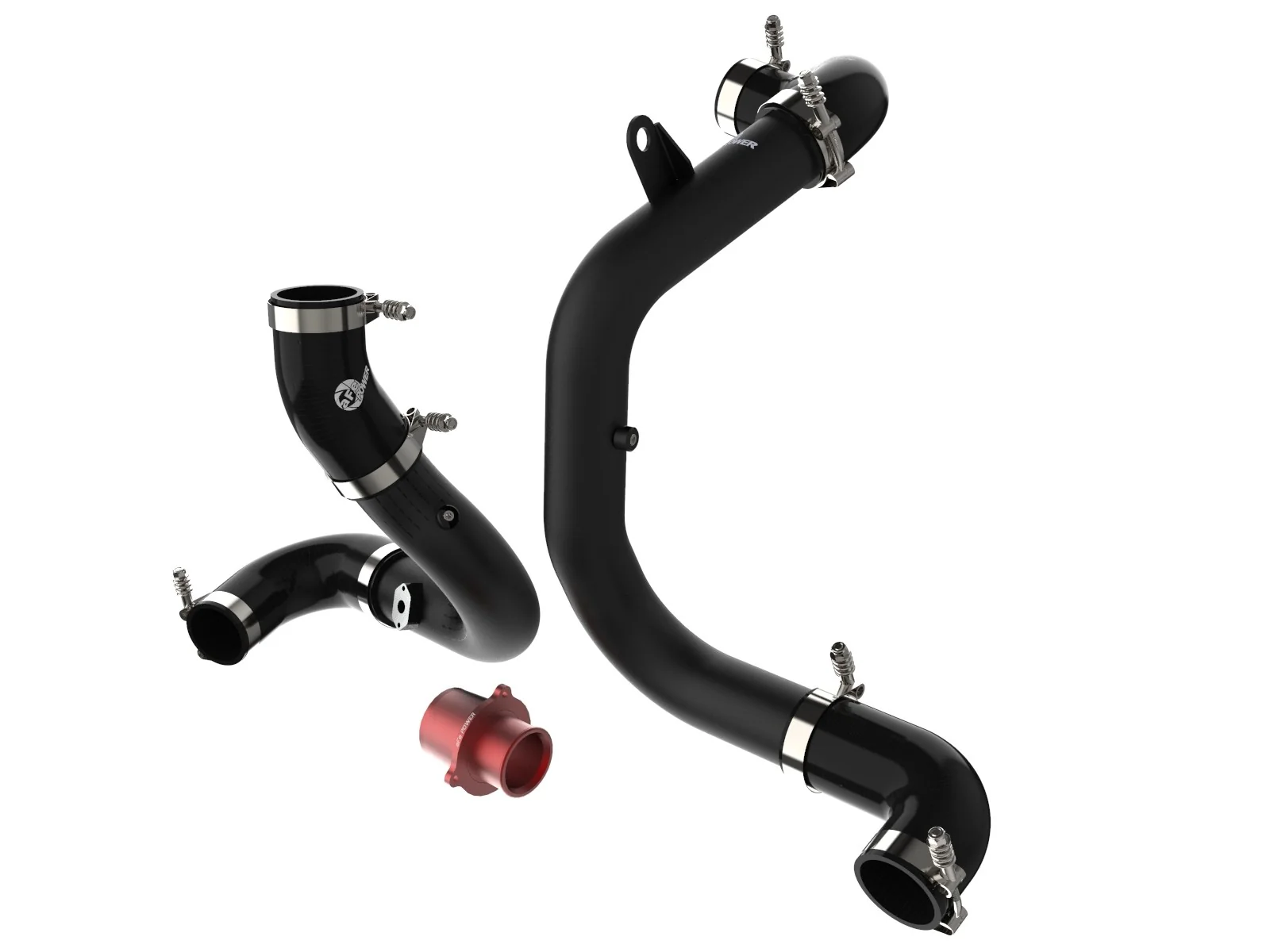 MK7 / 7.5 BladeRunner Aluminum Hot and Cold Charge Pipe Kit Black w/ Turbo Muffler 46-20415-B Delete
