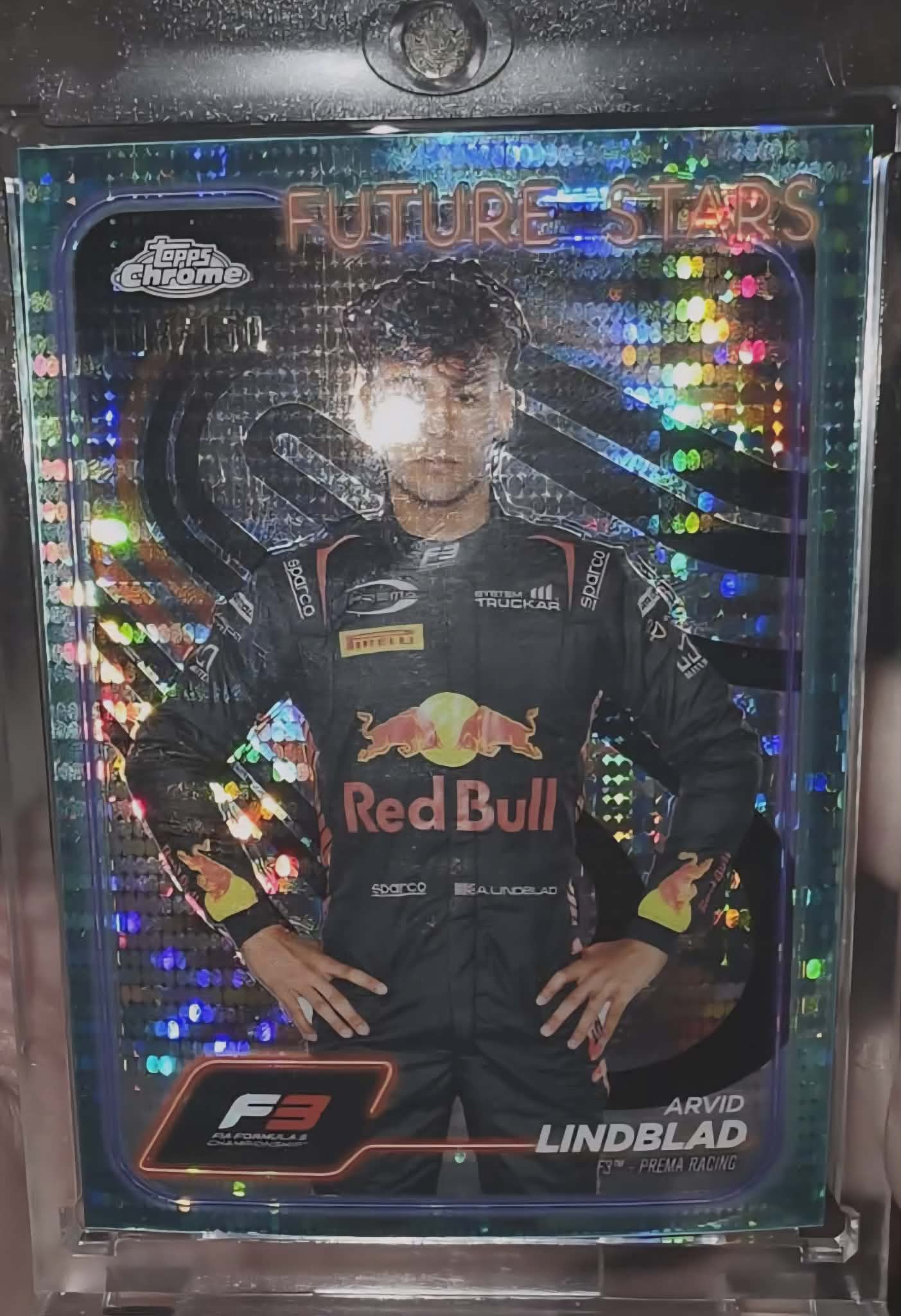 Topps Chrome 2024 Arvid Lindbald F3 Blue Pulsar Refractor #108/150 Short Print (LOW POP-RARE) - Image 2