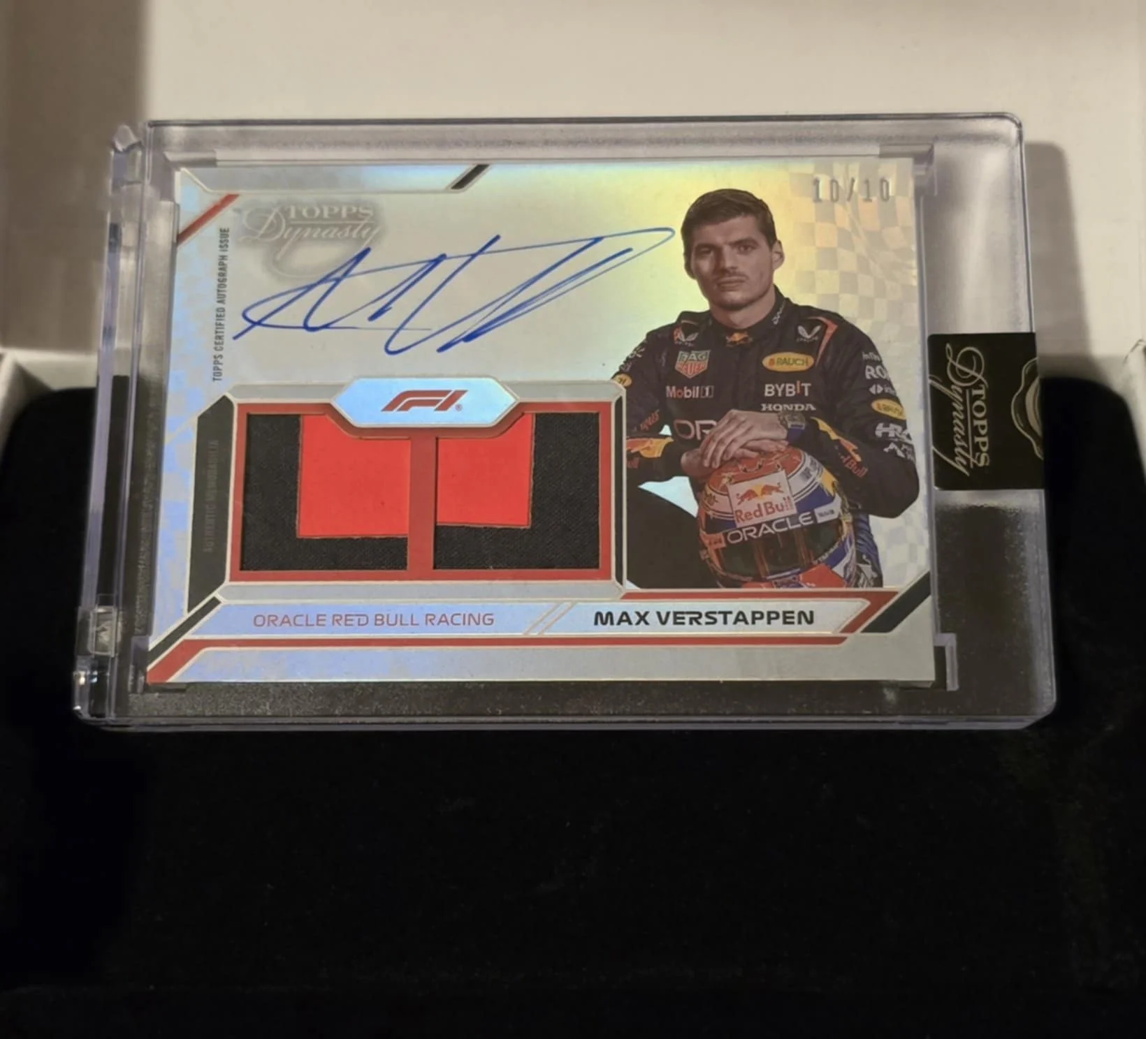 Topps Dynasty 2024 - Max Verstappen Autograph Relic #10/10 FINAL PRINT SSP 4xWorld Champion Winning Year