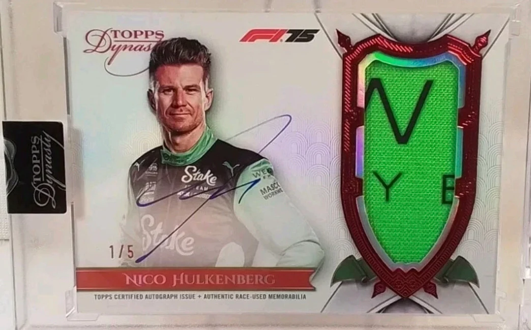 Topps Dynasty 2025 - Nico Hulkenberg Ruby Edition / On Card Autograph - Race Worn Patch #1/5 SSP (1st Podium Year) - Image 3