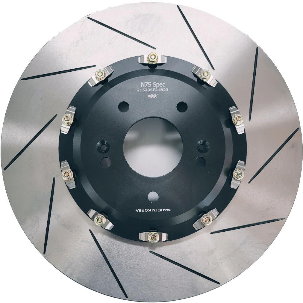 Ultra High Performance (Upsized 32mm) Front Floating Rotors (OEM Replacement) / Hawk HP+ Pad Set - Image 3
