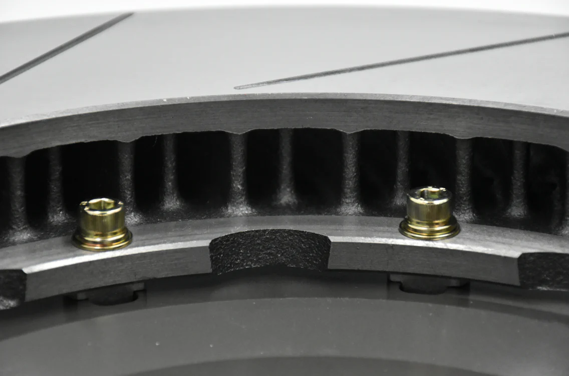 Ultra High Performance (Upsized 32mm) Front Floating Rotors (OEM Replacement) / Hawk HP+ Pad Set - Image 5